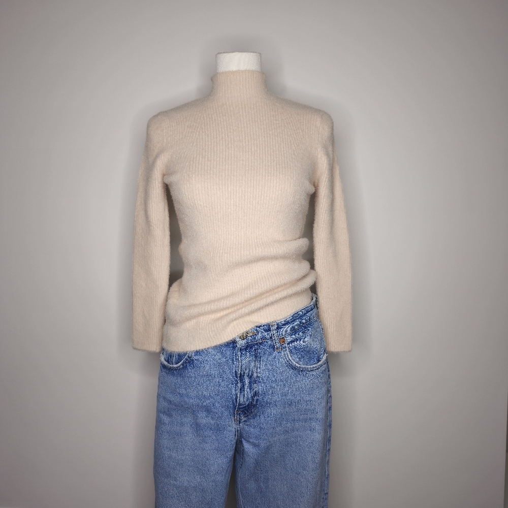 Faux Fur High Neck Cozy Sweater